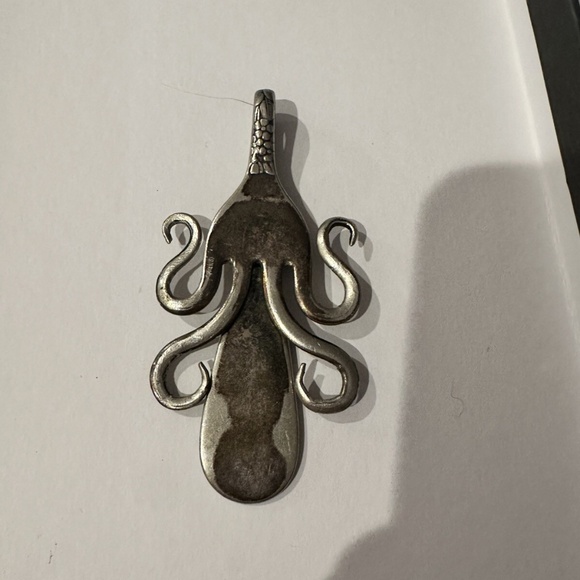 Vintage Sterling Silver Hand Crafted Fork Pendant for Necklace - Picture 3 of 3